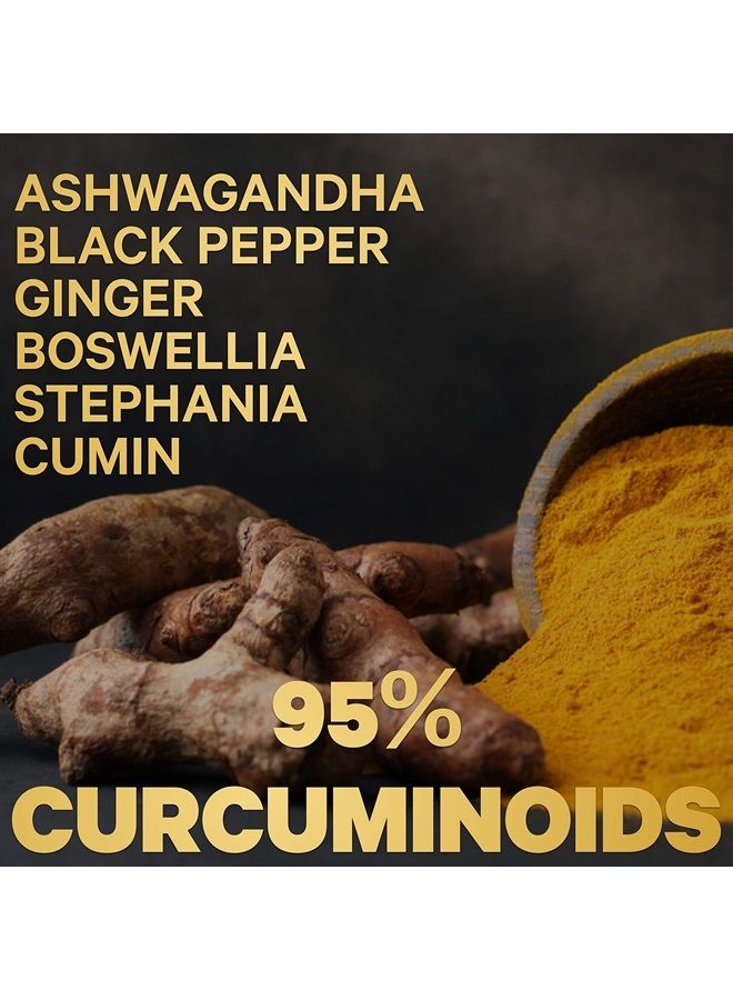 Codeage مكمل الكركم العضوي - 95% مستخلص الكركمين في كبسولات - مزيج نباتي مخمر عضوي مع الفلفل الأسود، الأشواغاندا، الزنجبيل، ستيفانيا، البوسويليا، الكمون، الزيت، المرارة الهضمية - 90 كبسولة - Image 3