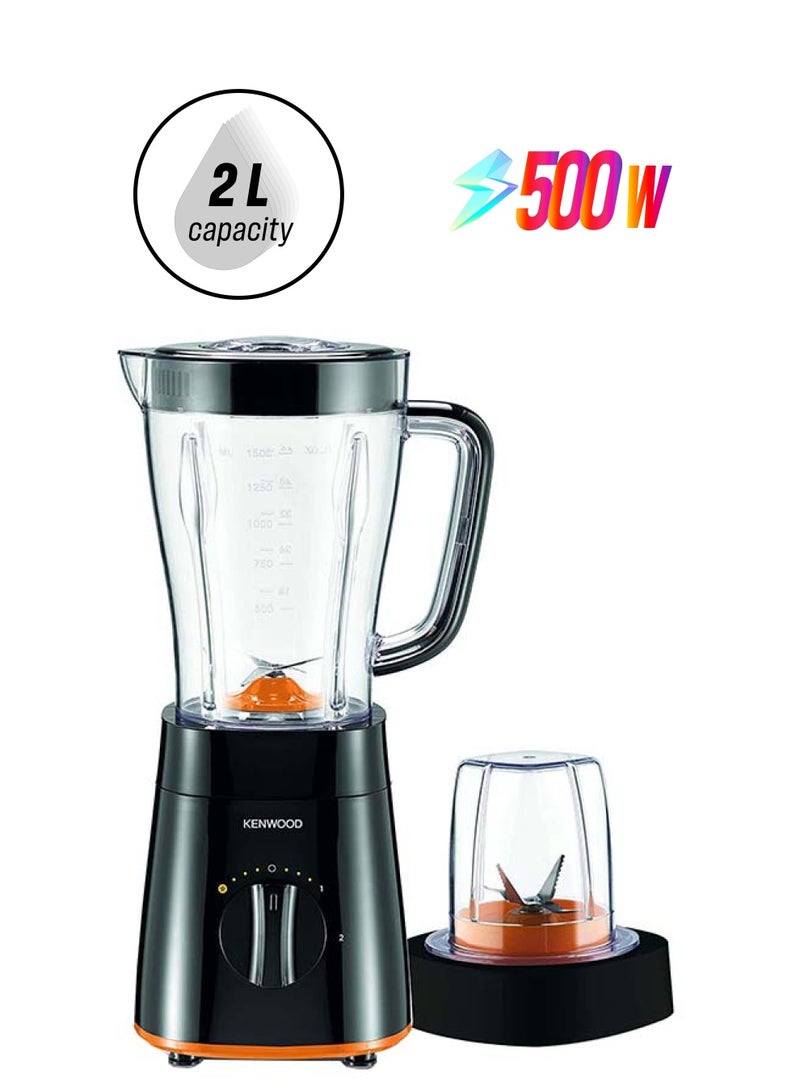KENWOOD Blender With Mill 2 L 500 W BLP15.150BK Black A - Image 1