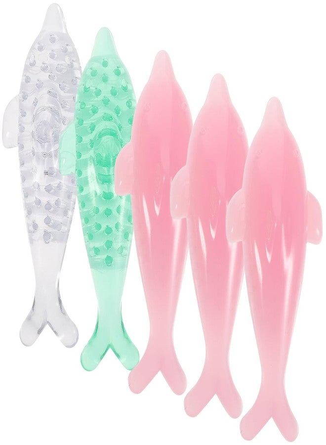 FOMIYES 5pcs Dolphin-Shaped Nail Brushes - Cute Manicure & Pedicure Cleaning Tools for Nail Art and Dust Removal, Assorted Colors - Image 1