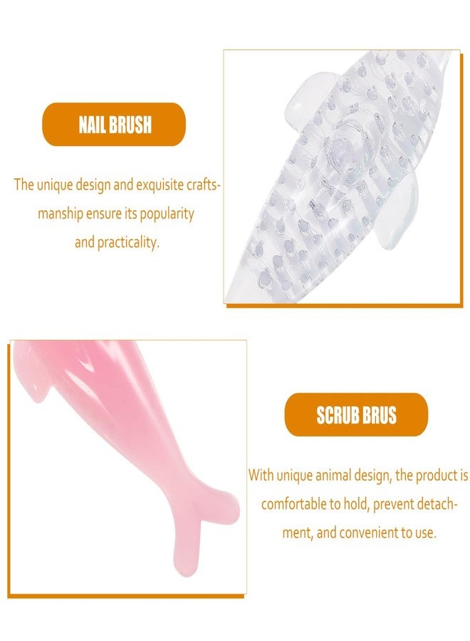 FOMIYES 5pcs Dolphin-Shaped Nail Brushes - Cute Manicure & Pedicure Cleaning Tools for Nail Art and Dust Removal, Assorted Colors - Image 5