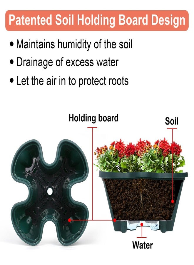 GameXcel Vertical Planter 5 Tier Stackable Planters Garden Planters Strawberry Herb Flower and Vegetable Planter Indoor Outdoor Gardening Pots with Removable Wheels and Tools - Image 2