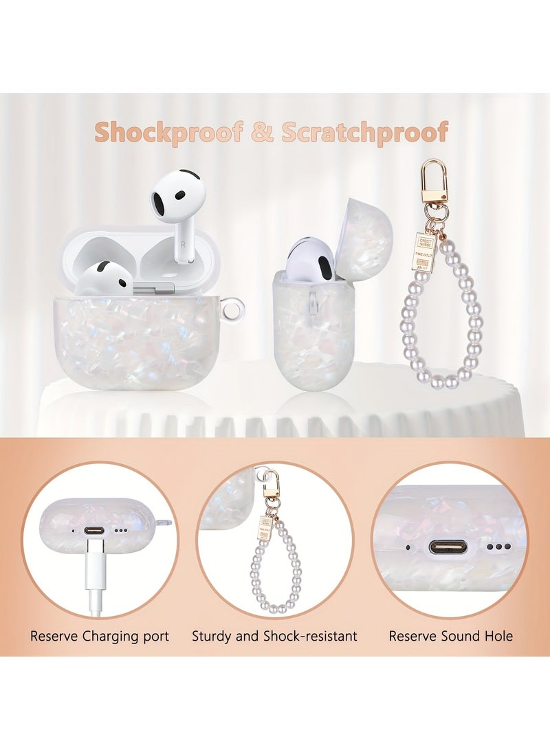 Universal TPU Protective Case for Airpods 4, Shockproof, Soft, Durable Protection - Compatible with Wireless Charging (Protective Case + Pearl Chain) - Image 4