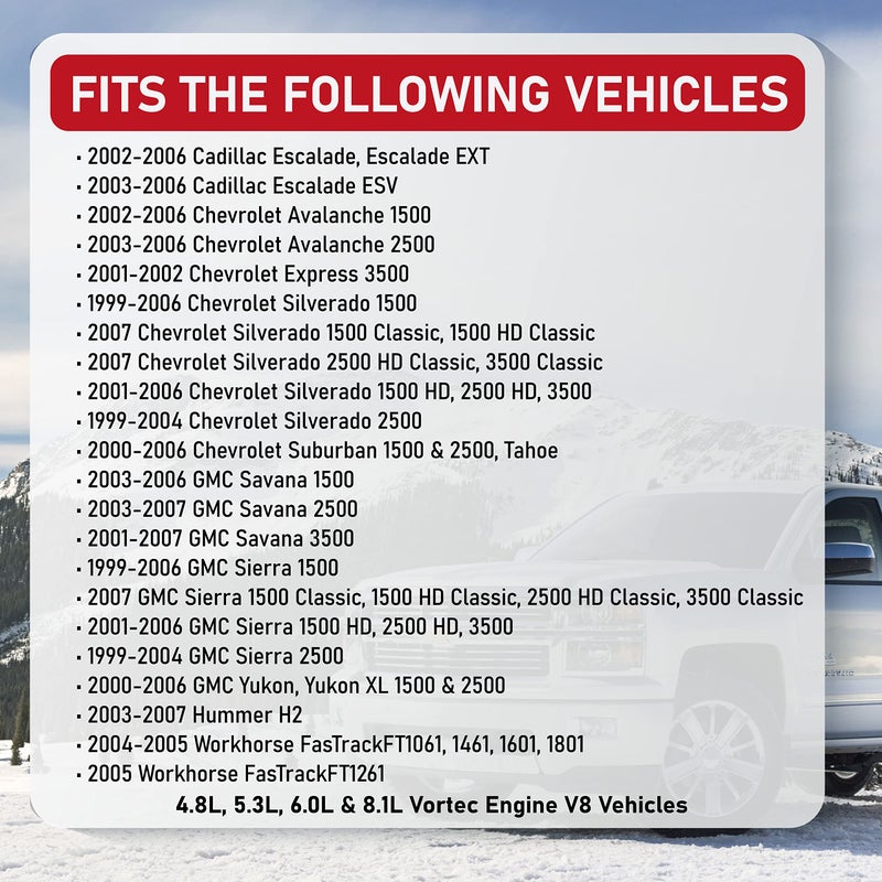 AA Ignition Ignition Coil Pack Set of 8 - Replaces 12558693, GN10298, C1208, D581 - Compatible with Cadillac, Chevy & GMC - Escalade, Silverado, Avalanche, Express 3500, Suburban, Tahoe, Sierra, Savana, Yukon - Image 4