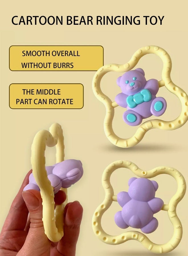 Aissiora 9-piece baby teething toy set, teething rattle toy, relieves teething discomfort, helps develop grasping skills, early education toy. - Image 5