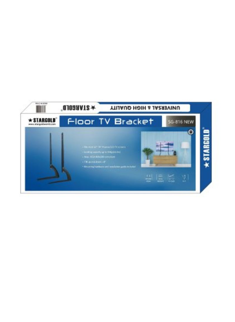 Stargold - TV Floor Stand Bracket SG-816 New for 32”-75” LCD, LED, and Plasma TVs - Durable with 30kg Load Capacity - Image 1
