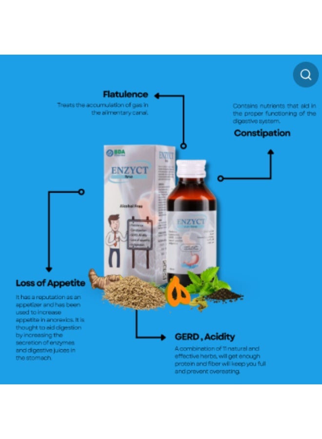 BDA Pharma Ayurvedic Digestive Herbal Syrup For Better Digestion And Gut Health With Fennel 100ml - Image 2