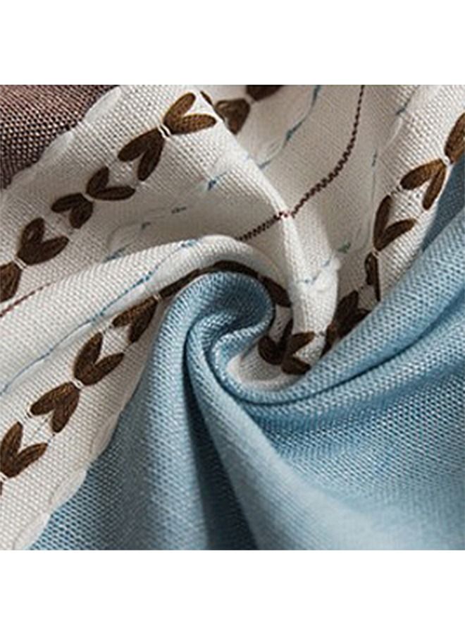 Neostyle Neostyle Cotton Linen Cloth For Dining Table Brown Blue - Image 4