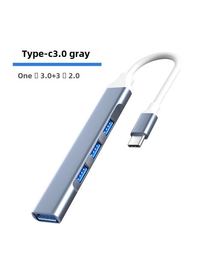 Usbhub3.0 Multi-port Extender Laptop Multi-function Splitter One For Four Type-c Expansion Dock-Number Of Interfaces:Gray Type-c3.0 - Image 1