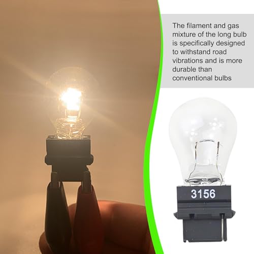 Tesnaao 10 Pack Car Instrument Light Bulb, 3156 Brake Light Bulb, 12 V 21 W Automobile Lighting Replacement Accessory, Universal for Most Cars, Trucks and Vans (White) - Image 5