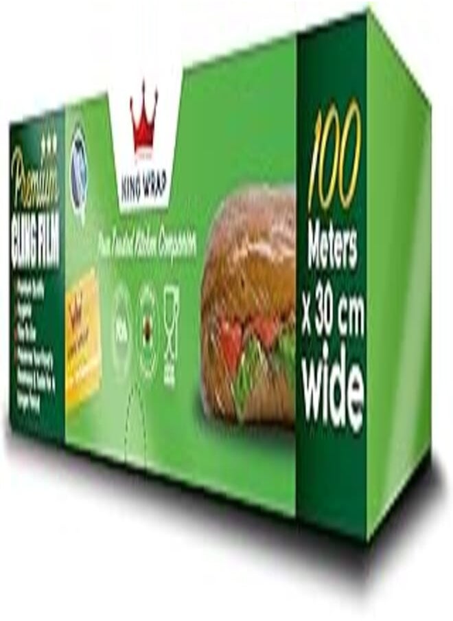 KING WRAP King Wrap Premium Cling Film 30 CM x 100 M 