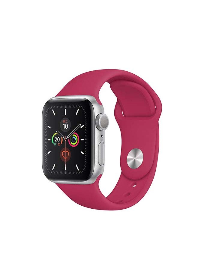 TWEGGON Silicone Sport Band/Strap for Apple Watch All Series Compatible with 42mm(Series 10 42)/41mm/40mm/38mm Rose Red  - Image 1