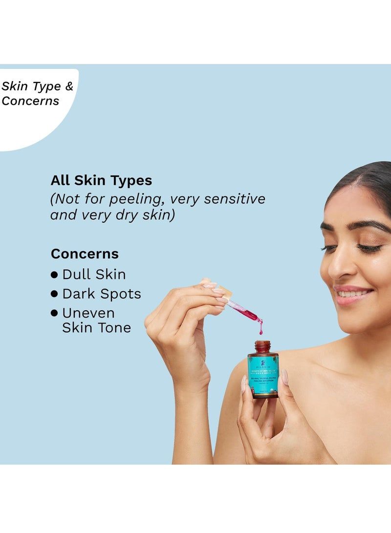 PILGRIM Pilgrim 25% AHA + 2% BHA + 5% PHA Peeling Solution for Face  10-Minute Facial  Chemical peel for face for glowing skin 30ml - Image 3