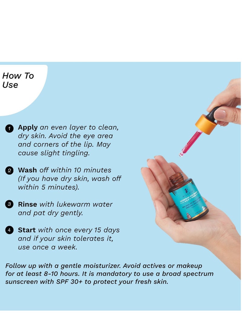PILGRIM Pilgrim 25% AHA + 2% BHA + 5% PHA Peeling Solution for Face  10-Minute Facial  Chemical peel for face for glowing skin 30ml - Image 5