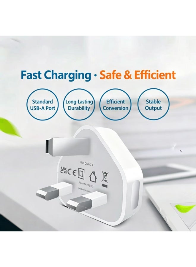 5V 1A USB-A UK Plug Wall Charger for Mobile Phones and Smart Devices - Image 4