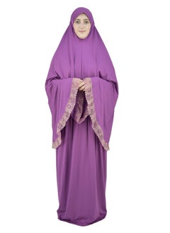 DAMAS COLLECTION Two Piece Islamic prayer dress women with Lace - Prayer Clothes for Women - Prayer Abaya For women - Jilbab 2 piece, Umrah essentials for women - Prayer set  - Image 4