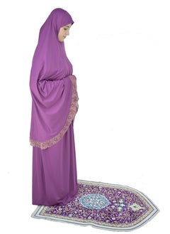 DAMAS COLLECTION Two Piece Islamic prayer dress women with Lace - Prayer Clothes for Women - Prayer Abaya For women - Jilbab 2 piece, Umrah essentials for women - Prayer set  - Image 2
