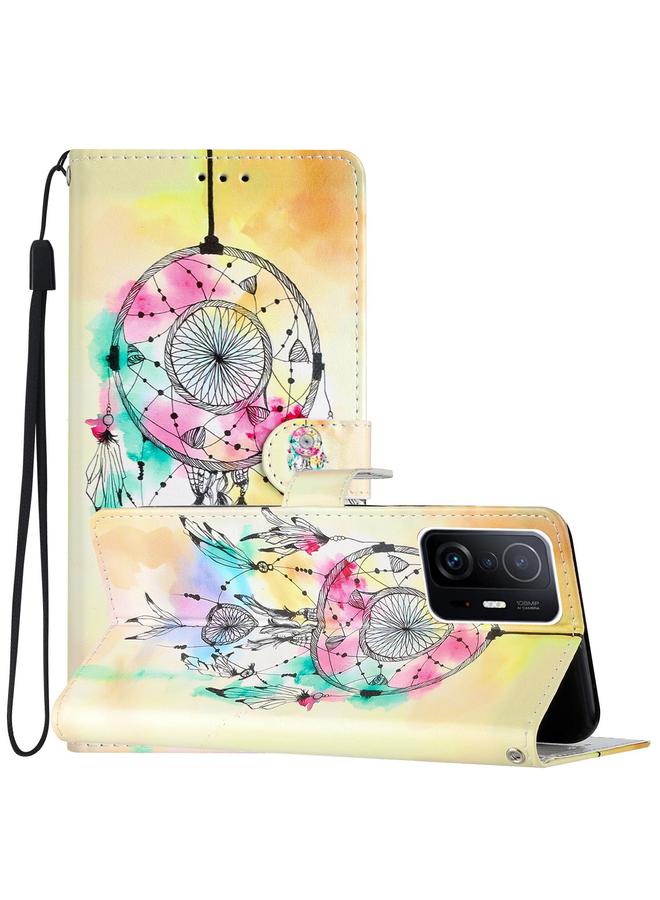 Case For Xiaomi Mi 11T / Mi 11T Pro Colored Drawing Leather Phone Case