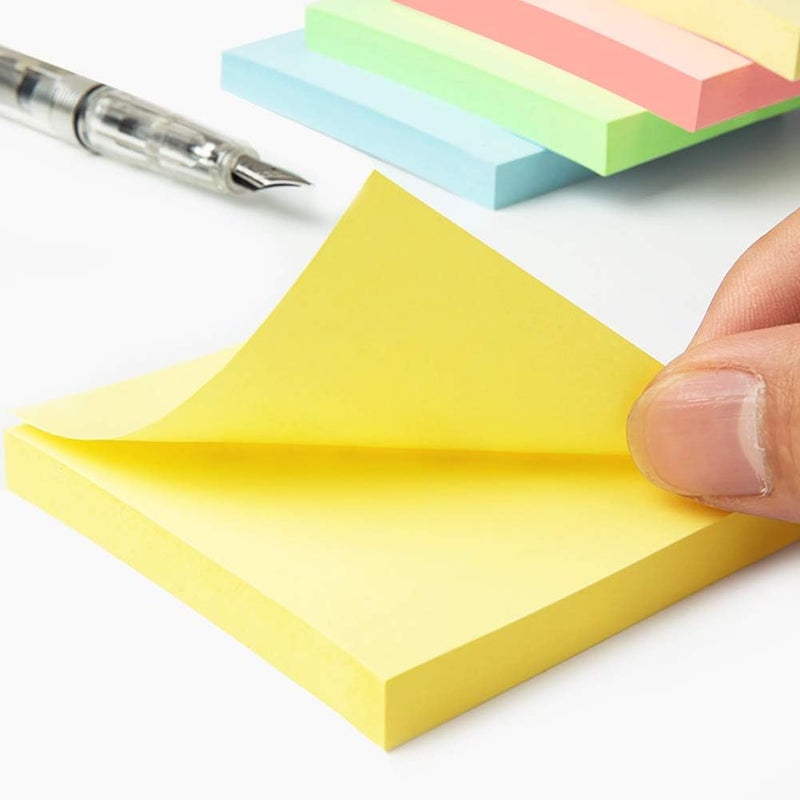 Phthdoty 8 Pads Pop Up Sticky Notes 3x3 Refills Pastel Colors Self-Stick Notes Pads Super Adhesive Sticky Notes Great Value Pack - Image 4