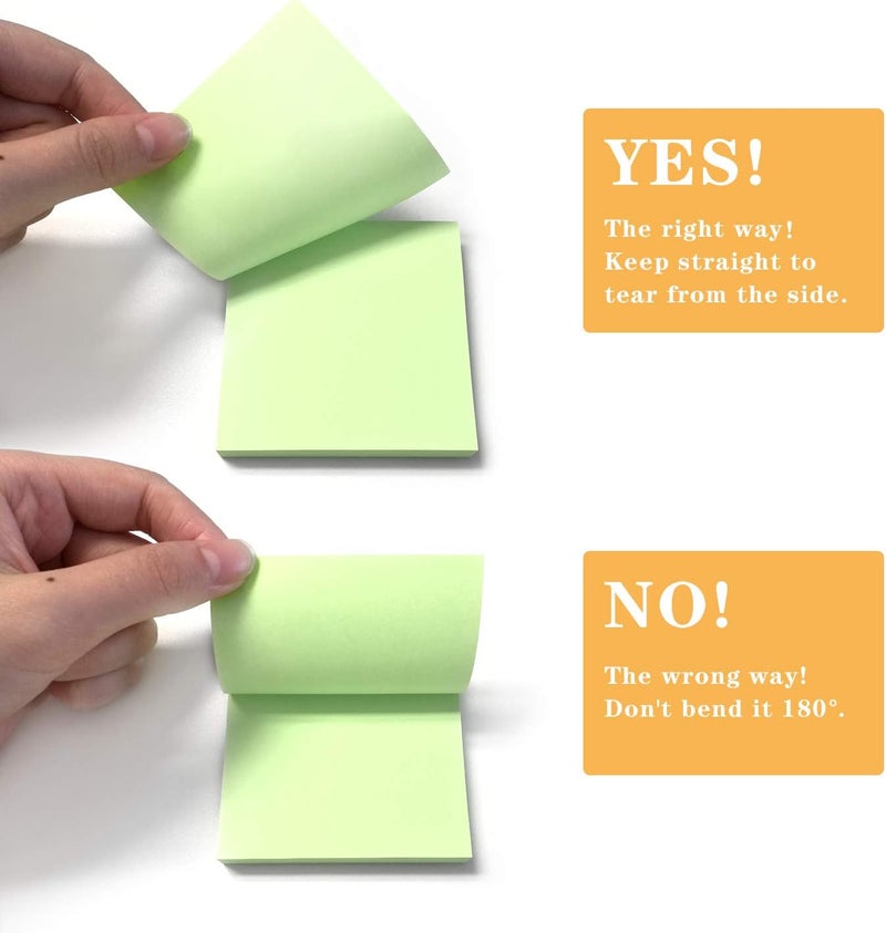 Phthdoty 8 Pads Pop Up Sticky Notes 3x3 Refills Pastel Colors Self-Stick Notes Pads Super Adhesive Sticky Notes Great Value Pack - Image 3