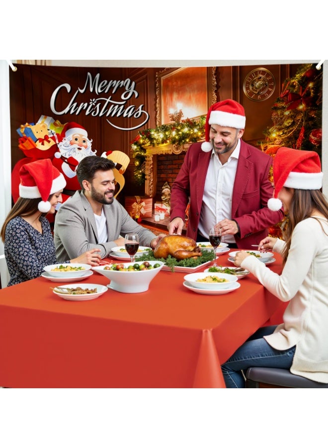 1Pcs Christmas Banner for Decorations, 180 * 110cm Wall and Party Banner, Merry Christmas Backdrop for Party Decorations (Red) - Image 5