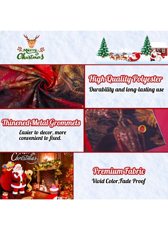 1Pcs Christmas Banner for Decorations, 180 * 110cm Wall and Party Banner, Merry Christmas Backdrop for Party Decorations (Red) - Image 4