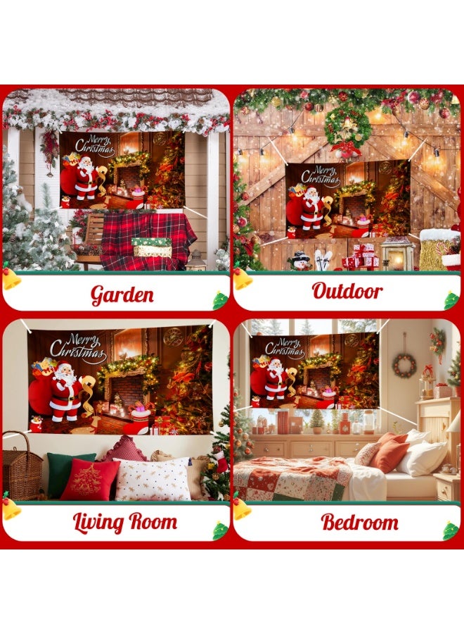 1Pcs Christmas Banner for Decorations, 180 * 110cm Wall and Party Banner, Merry Christmas Backdrop for Party Decorations (Red) - Image 2