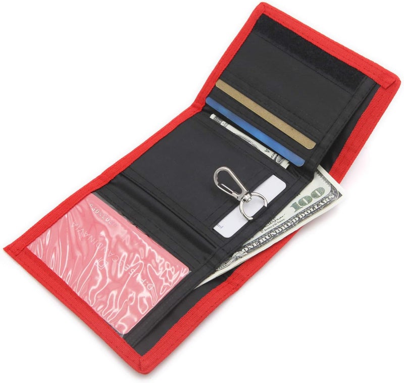 AI-DEE RFID Trifold Canvas Outdoor Sports Wallet for Kids - Front Pocket Wallet with Magic Sticker - Image 4