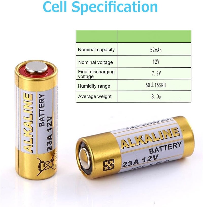 LiCB A23 12V Alkaline 23A Batteries (10-Pack) - Image 3