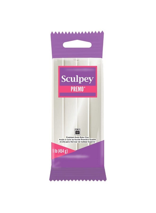 Sculpey - Premo Polymer Oven Bake Clay Pearl Non Toxic 1 Lb. Bar Great For Jewelry Making Holiday Diy Mixed Media And Home Décor Projects. Premium Clay Great For Clayers And Artists. - Image 1