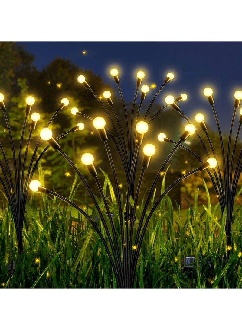 رقطة طقم من 2 مصباح حديقة شمسي خارجي، مصابيح سريعة التذبذب تعمل بتقنية LED 6، تتأرجح بالريح، مصابيح خارجية مقاومة للماء تعمل بالطاقة الشمسية لتزيين الفناء والمسار - Image 2