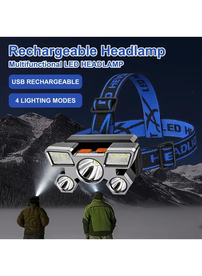 USB Rechargeable Multi Lamp Headlamp 4 Modes For Outdoor Exploration Camping Fishing - Image 2