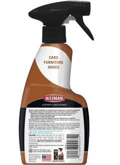 Weiman Weiman Leather Cleaner and Conditioner 354ml Use On Car Interior Shoes Briefcase Handbags And Jackets  - Image 2