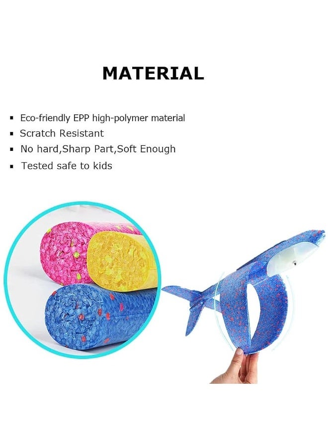 BAIVYLE 3 Pack Foam Airplanes for Kids, 18.9" LED Light Up Flight Foam Glider Planes Flying Toys Fun Summer Activities for Kids,Outdoor Toys Gifts for Kids Boys Girls - Image 4