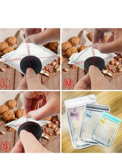 Excefore Jar Ziplock Bags, 30Pcs Multi-Size Resuable Bottle Pattern Zipper Sealed Snacks Sandwich Airtight Food Storage Pouch for Kitchen Travel Camping Organizer and Kids  - Image 5