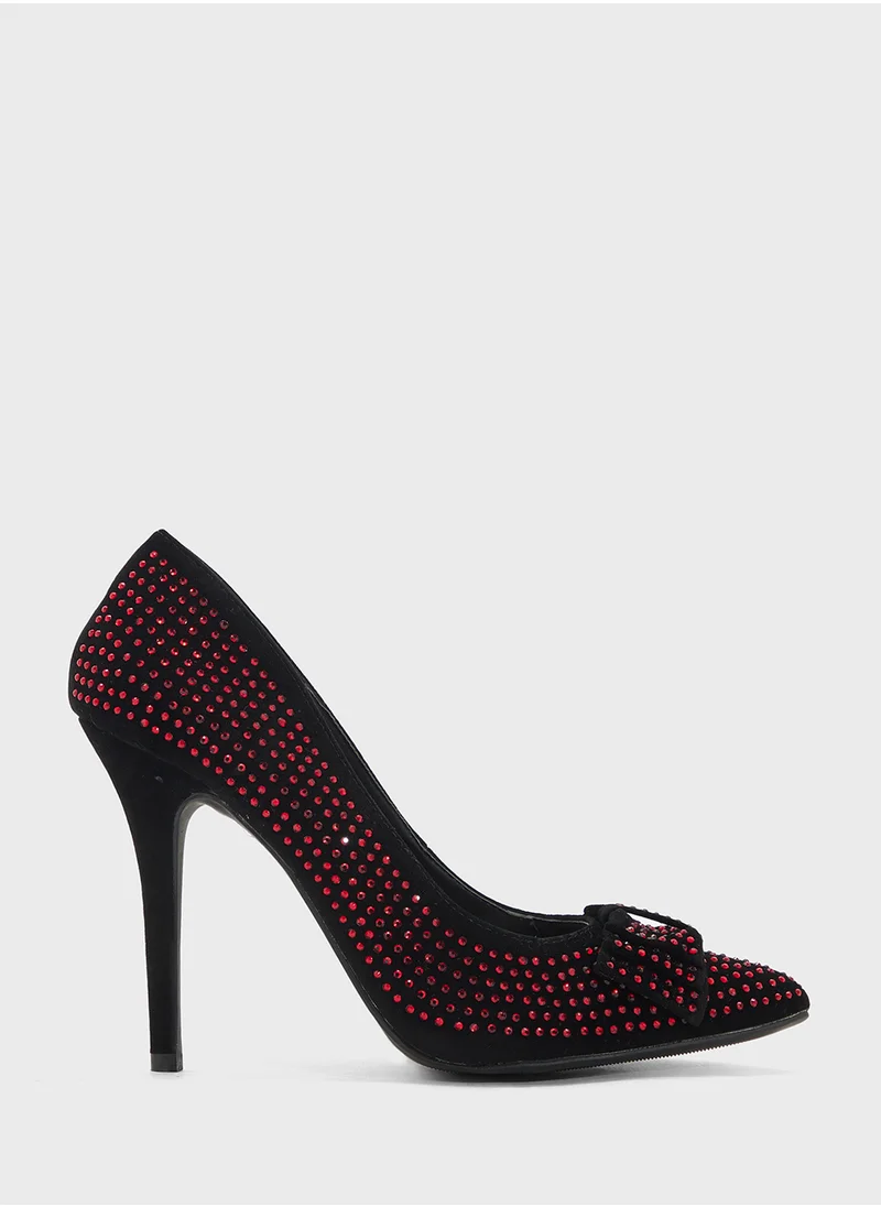 Ella Limited Edition Studded Pump With Bow