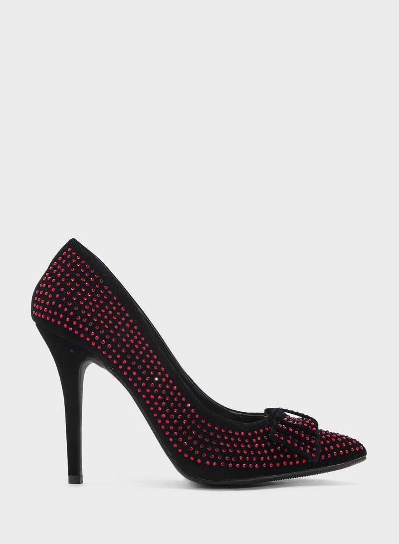 Ella Limited Edition Studded Pump With Bow  - Image 1