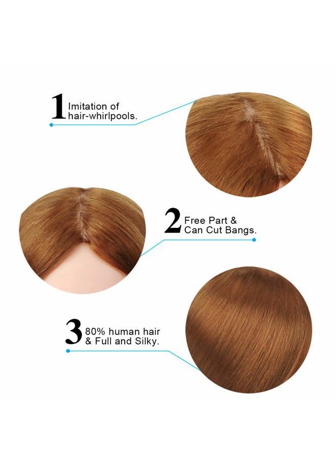 Beauty Star Mannequin Head with 80% Real Human Hair, Manikin Doll Head for Hair Styling, Cosmetology Makeup Hairdressing Training Practice Head with Clamp Stand and DIY Hair Styling Braiding Set  - Image 5