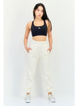 Adidas Women Sportswear Fit Outdoor Sweatpants, Off White  - Image 3