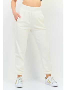 Adidas Women Sportswear Fit Outdoor Sweatpants, Off White  - Image 1