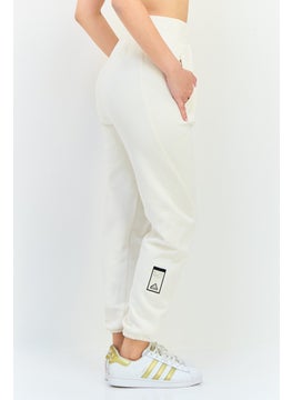 Adidas Women Sportswear Fit Outdoor Sweatpants, Off White  - Image 4