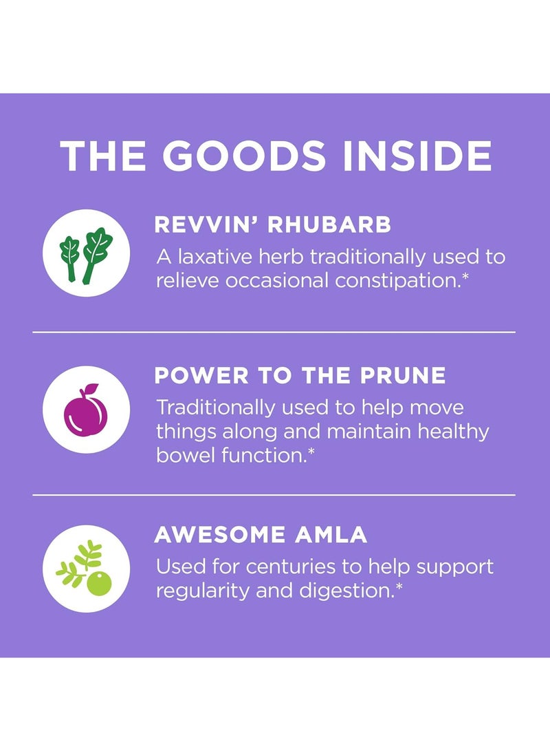 OLLY Keep it Moving Constipation Relief, Rhubarb, Prunes, Amla - Plum Berry Flavor - 30ct - Image 3