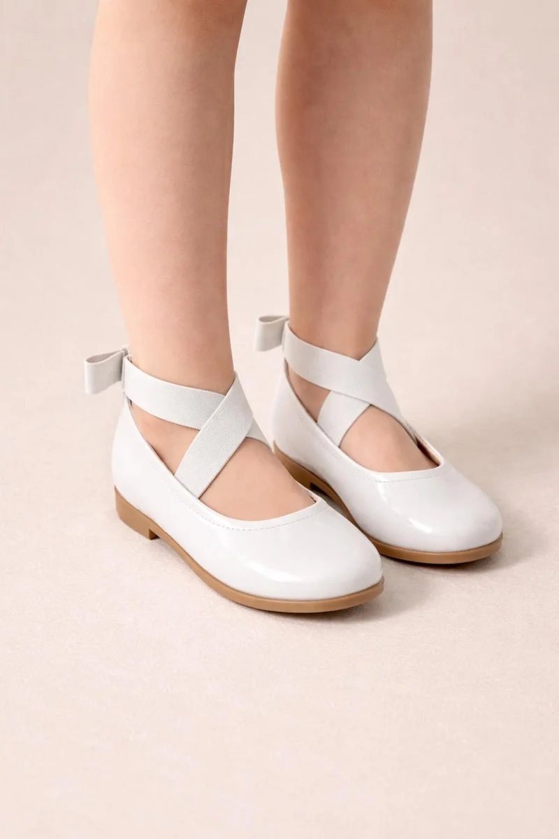 Via Bambino Girl Shoes B-300 White