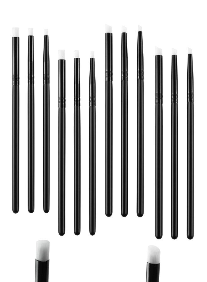 BAOFALI 12Pcs Detailed Ink Blending Brushes for Card Making, Ink Blending Brushes Background Blender Paintbrush Art Blending Tool for Card Making Small Detailed Paint Brushes 2 KindsBrush Heads Angled/Flat - Image 1