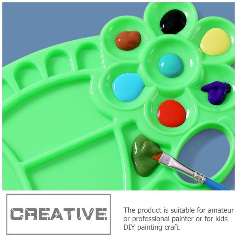 8 Pcs Oval Artist Palette Plastic Paint Mixing Tray Set For Oil Watercolor - Image 5