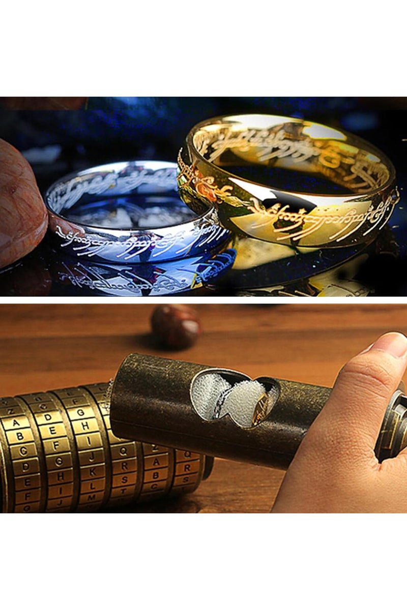 HOMESTAR [Vintage Gift Box] Stylish DIY Vintage Cylinder Gift Box with Password Lock - Secure Storage for Wedding Rings, Retro Key Box for Rings - Precise and Ideal Valentine's Day or Birthday Present - Image 4