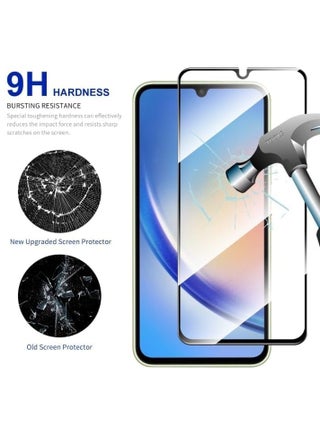 Samsung Galaxy A16 Tempered Glass Screen Protector, Edge-to-Edge Full Coverage Guard with Black Frame, 9H Hardness Anti-Scratch HD Clear Film - view 3