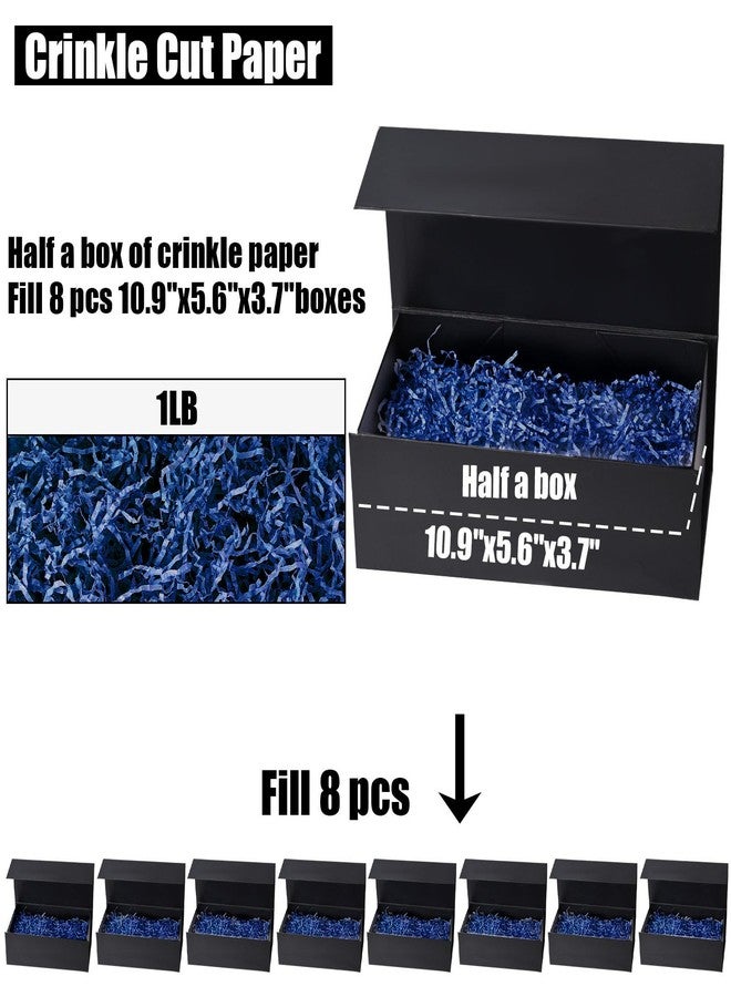 Koogel 1LB Blue Crinkle Paper Filler, Crinkle Cut Shredded Confetti for Basket Filling Graduation Boyfriend Birthday Hoilday Bachelorette Party Gift Box Packaging Stuffing - Image 2
