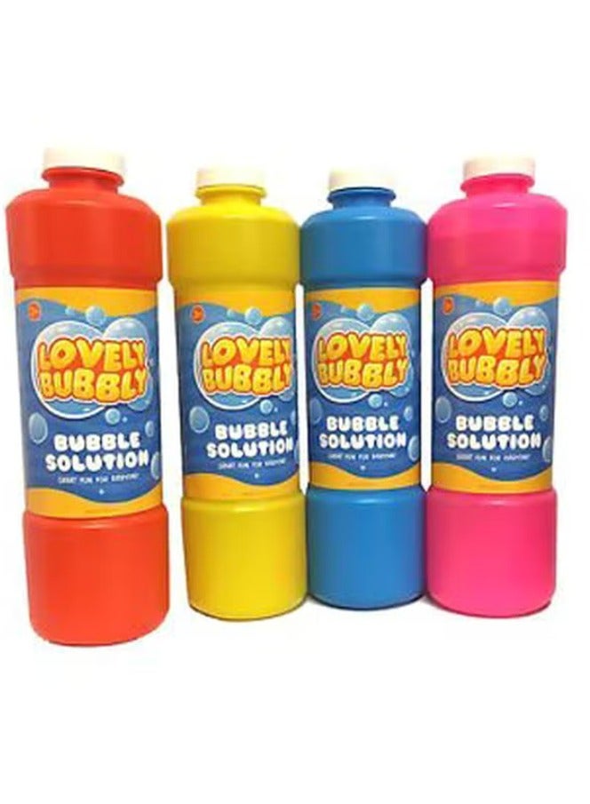 4 Piece Bubble Gun Refill Liquid 500ml