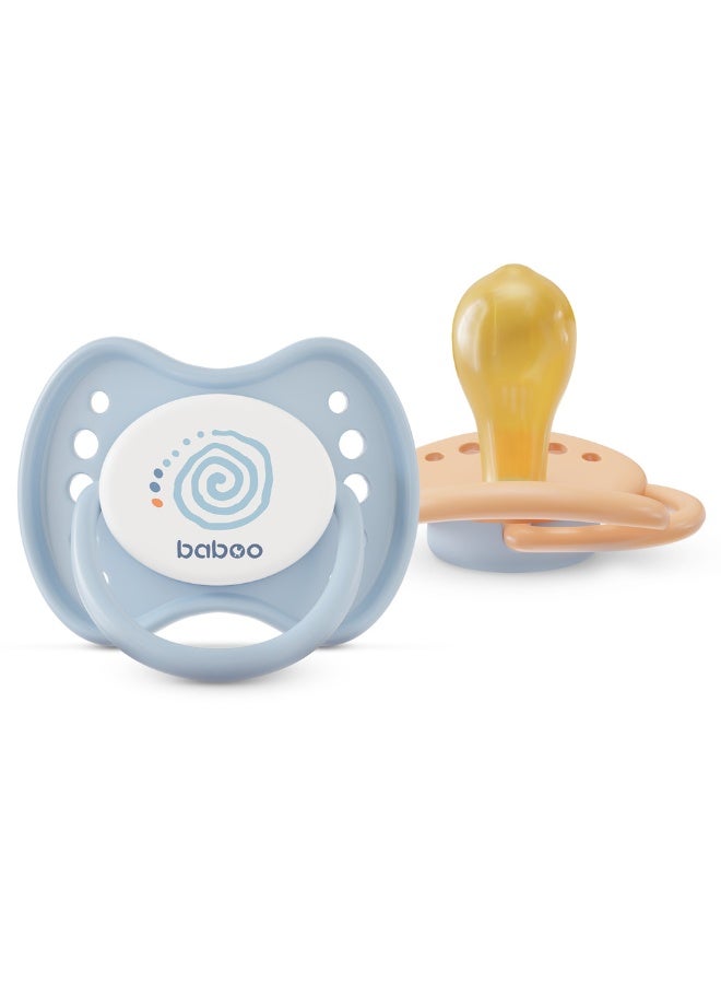 Baboo لهاية أطفال لاتكس دائرية مع علبة تعقيم - ضباب أزرق - 2 قطع - 6 أشهر وما فوق - Image 3