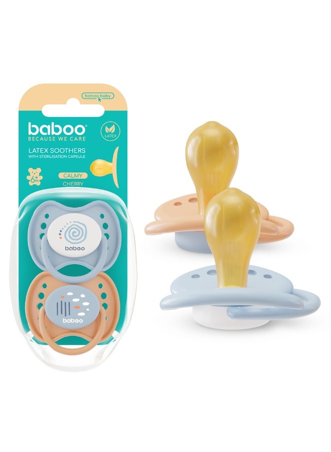 Baboo لهاية أطفال لاتكس دائرية مع علبة تعقيم - ضباب أزرق - 2 قطع - 6 أشهر وما فوق - Image 4
